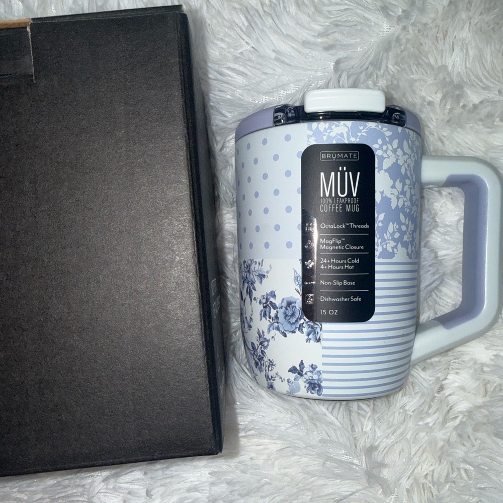 BrüMate MÜV Blue Floral Insulated Coffee Mug